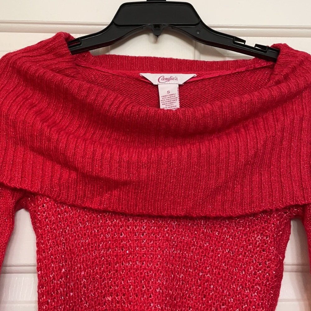 Red sequin sweater - Picture 2 of 6